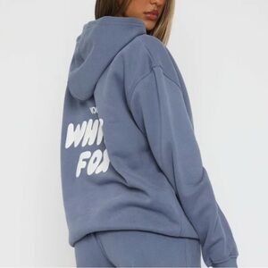 White Fox Boutique Vol. 3 Blue Hoodie for Women (Small)